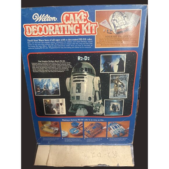 Wilton 1980 Star Wars Darth Vader R2-D2 Cake Decorating Kit Cake Pans - Picture 7 of 11